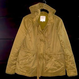 Zara olive green hooded utility jacket, size M